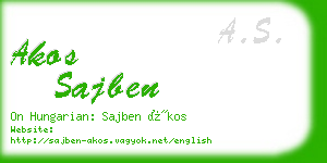 akos sajben business card